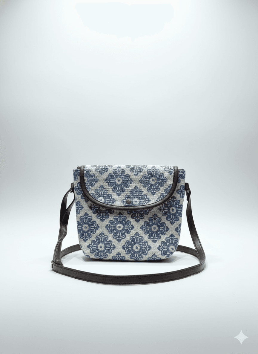Printed Cotton Canvas Shoulder Sling Bag